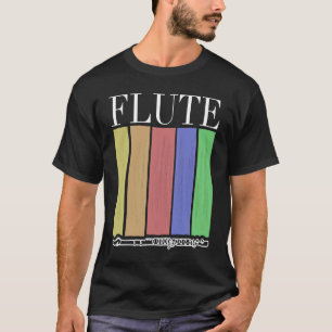 REGENBOOG FLUIT Muziekinstrument Kleur Beat Muzika T-shirt
