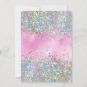 Regenboog Folie Meisje 4e Verjaardag Kaart (Achterkant)