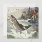  Regenboog Forel Vis Gevist Pensioen Kaart (Voorkant)