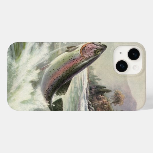 Regenboog Forel Visser Gevist voor Vis Case-Mate iPhone Case (Achterkant (horizontaal))