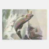  Regenboog Forel Visser Gevist voor Vis Inpakpapier Vel (Voorkant 2)