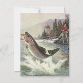 Regenboog Forel Visser Gevist voor Vis Kaart (Voorkant)