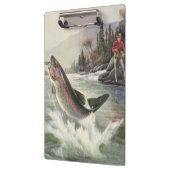  Regenboog Forel Visser Gevist voor Vis Klembord (Links)