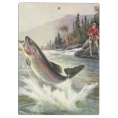  Regenboog Forel Visser Gevist voor Vis Klembord (Achterkant)