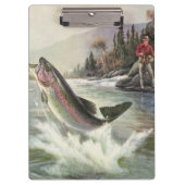  Regenboog Forel Visser Gevist voor Vis Klembord (Voorkant)