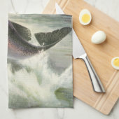  Regenboog Forel Visser Gevist voor Vis Theedoek (Quarter Fold)