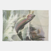  Regenboog Forel Visser Gevist voor Vis Theedoek (Horizontaal)