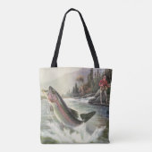  Regenboog Forel Visser Gevist voor Vis Tote Bag (Achterkant)