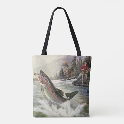  Regenboog Forel Visser Gevist voor Vis Tote Bag (Achterkant)