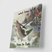  Regenboog Forel Visser Gevist voor Vis Vierkante Klok (Hoek)