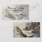  Regenboog Forel Visser Gevist voor Vis Visitekaartje (Voorkant / Achterkant)