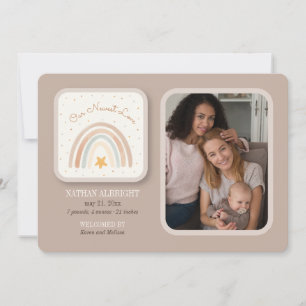 Regenboog foto geboorte aankondiging