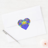Regenboog fractaal hart sticker (Envelop)