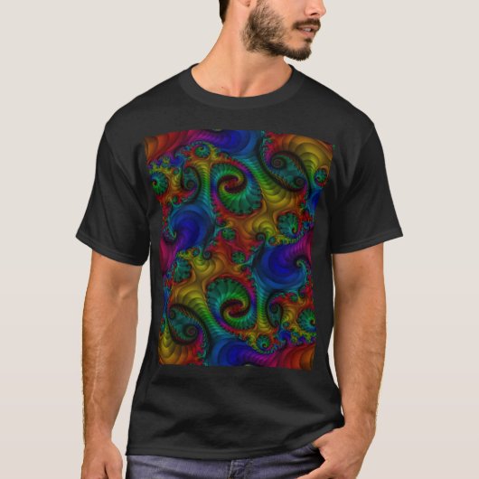 Regenboog fractaal Shirt (Voorkant)