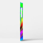 Regenboog Fractal en Zwart Vredessymbool Case-Mate iPhone Case (Achterkant / Links)