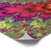 Regenboog Fractale Werveling Poster (Hoek)