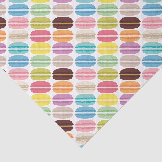 Regenboog Franse Macarons Patroon Tissuepapier (Detail)
