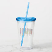 Regenboog Frozen pop Parade Acryl Drinkbeker (Achterkant)