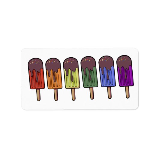 Regenboog Frozen pop Parade Etiket (Voorkant)