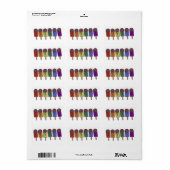 Regenboog Frozen pop Parade Etiket (Full Sheet)