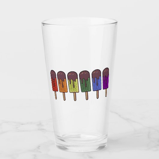 Regenboog Frozen pop Parade Glas (Voorkant)