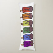 Regenboog Frozen pop Parade Lichaamskussen (Voorkant Verticaal)