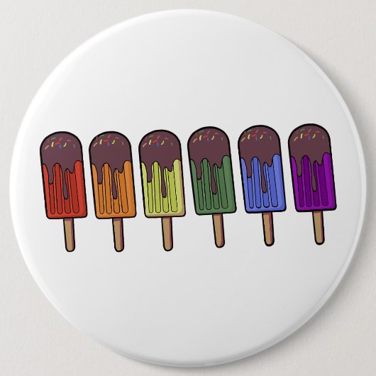 Regenboog Frozen pop Parade Ronde Button 6,0 Cm (Voorkant)