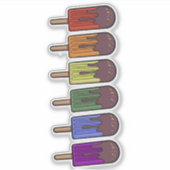 Regenboog Frozen pop Parade Sticker (Voorkant)