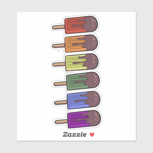 Regenboog Frozen pop Parade Sticker (Vel)