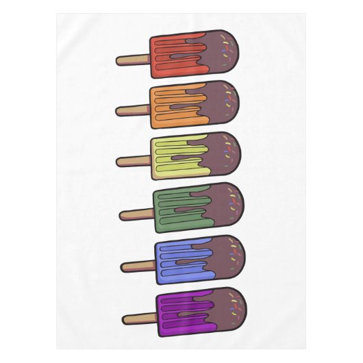 Regenboog Frozen pop Parade Tafelkleed (Voorkant)