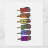 Regenboog Frozen pop Parade Wijn Etiket (Enkel label)