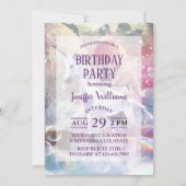 Regenboog galaxy pug rijden eenhoorn in de ruimte. kaart (Voorkant)