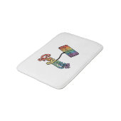 Regenboog Gamer Vector Shirt Ontwerp_1 Badmat (Gekanteld)