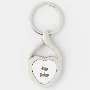Regenboog Gamer Vector Shirt Ontwerp_1 Sleutelhanger