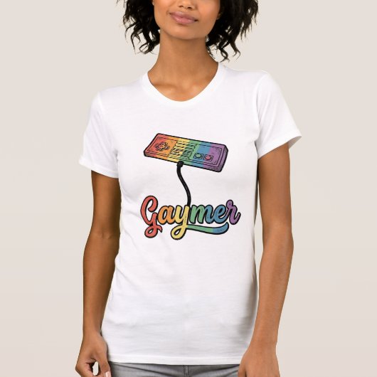 Regenboog Gamer Vector T-shirt Ontwerp_1 (Voorkant)