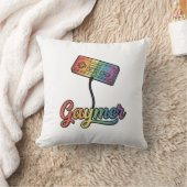 Regenboog Gamer Vector T-shirt Ontwerp_1 Kussen (Deken)