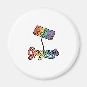 Regenboog Gamer Vector T-shirt Ontwerp_1 Magneet
