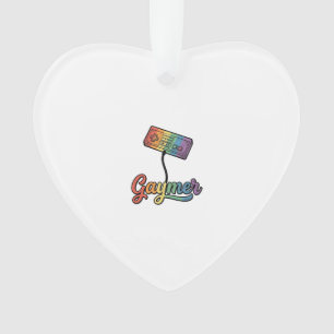 Regenboog Gamer Vector T-shirt Ontwerp_1 Ornament