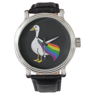 Regenboog Gans LGBTQ trots Homoseksueel Transgende Horloge
