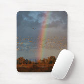 Regenboog & Ganzen Mousepad Muismat (Met muis)