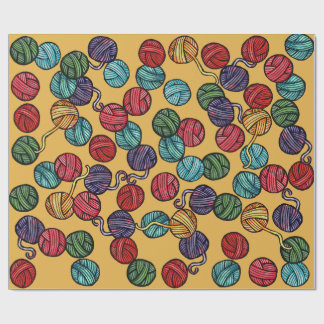 Regenboog garenballen patroon                      cadeaupapier