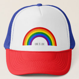Regenboog Gay Pride. Liefde is Liefde. Trucker Pet