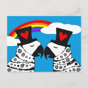 Regenboog Gay Pride Papegaaien Briefkaart