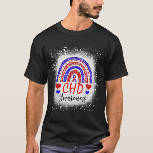 Regenboog gebleekt CHD congenitaal hartafwijking b T-shirt