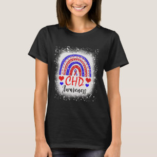 Regenboog gebleekt CHD congenitaal hartafwijking b T-shirt