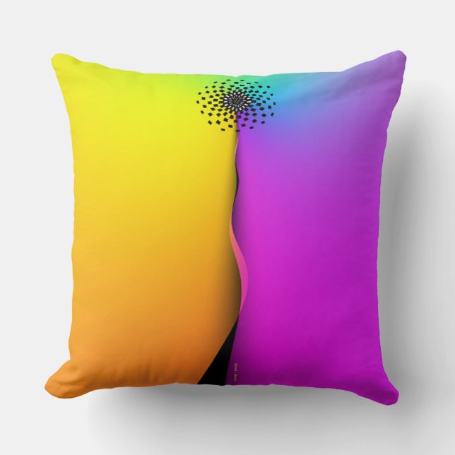Regenboog Geel Paarse Beeldspraak  Kussen (Voorkant)