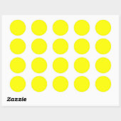 Regenboog Geel Ronde Sticker (Vel)