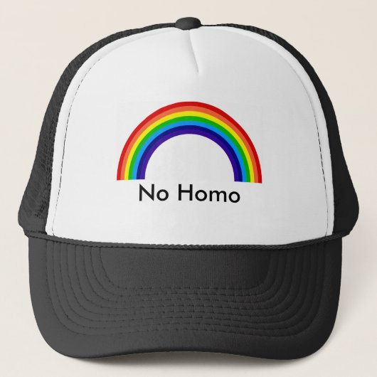regenboog, geen Homo Trucker Pet (Voorkant)
