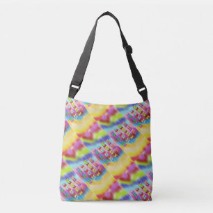 Regenboog gekleurd over snoep Sweet Bright Crossbody Tas
