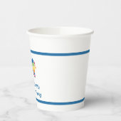 Regenboog gekleurd Pinata verjaardagsfeestje Papieren Bekers (Links)